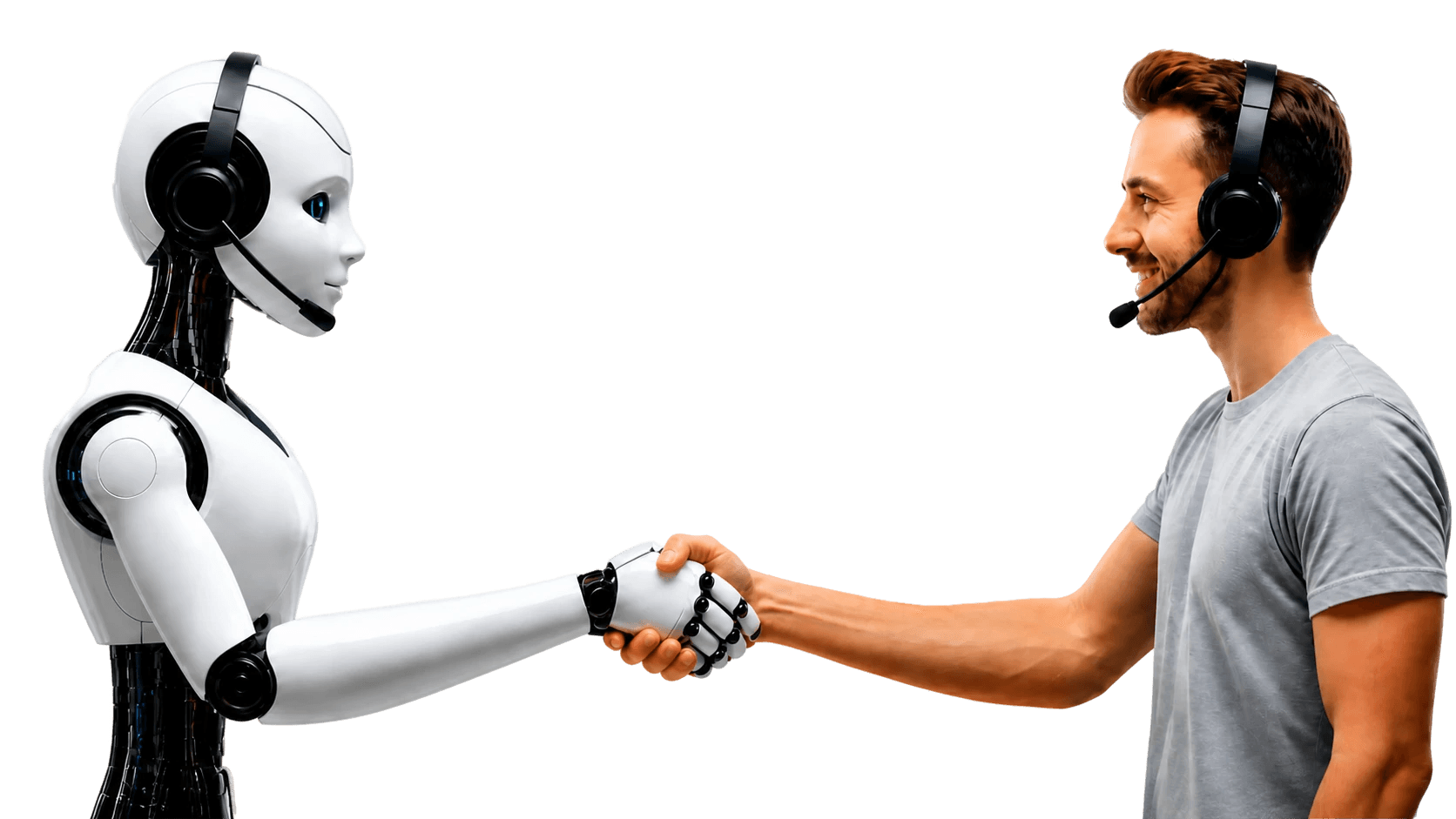 AI phone agent and human agent collaborating on customer calls